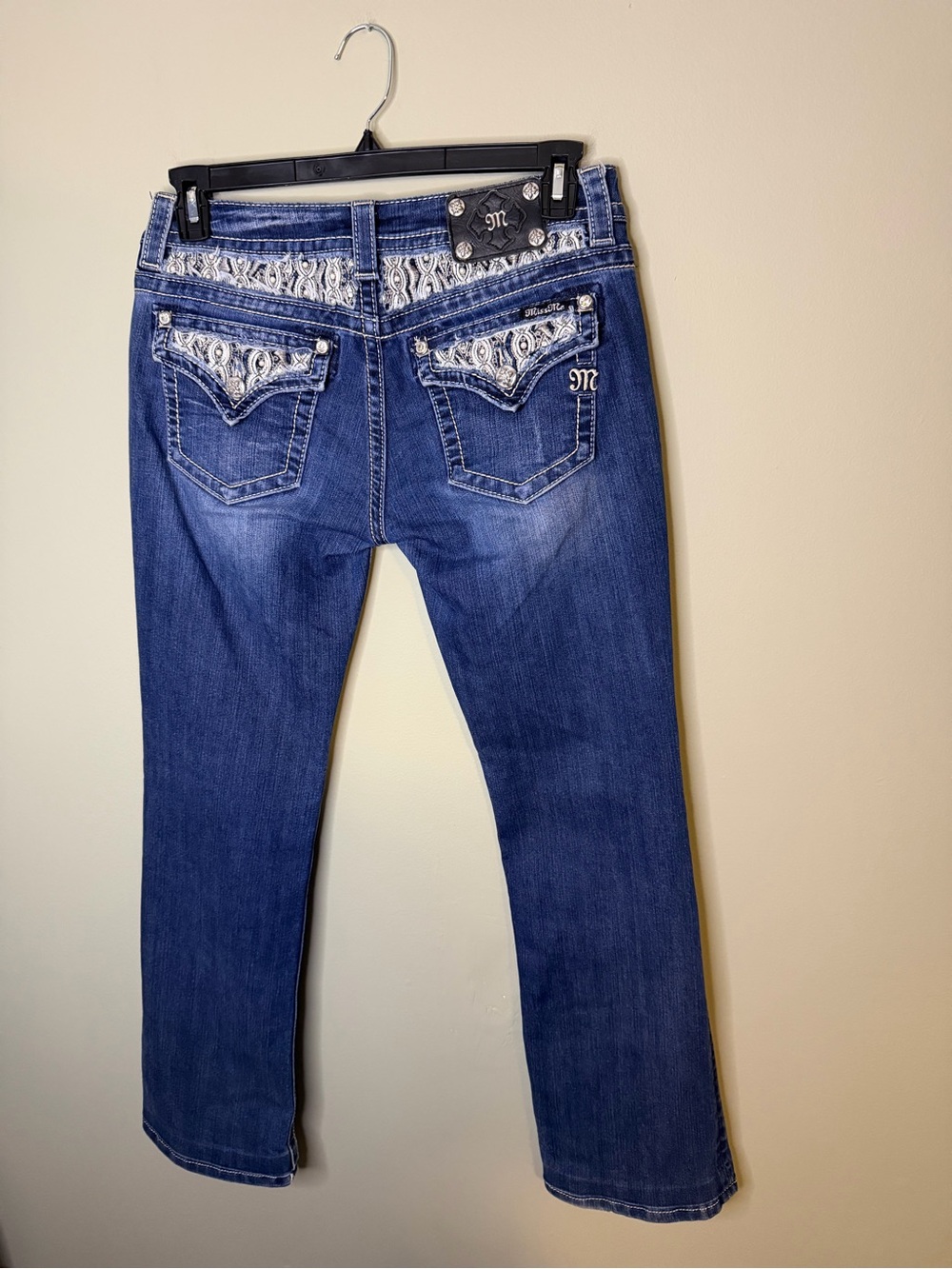 Gorgeous Y2K Miss Me Signature Boot Jeans Embellished Pockets 31-1/2” Inseam